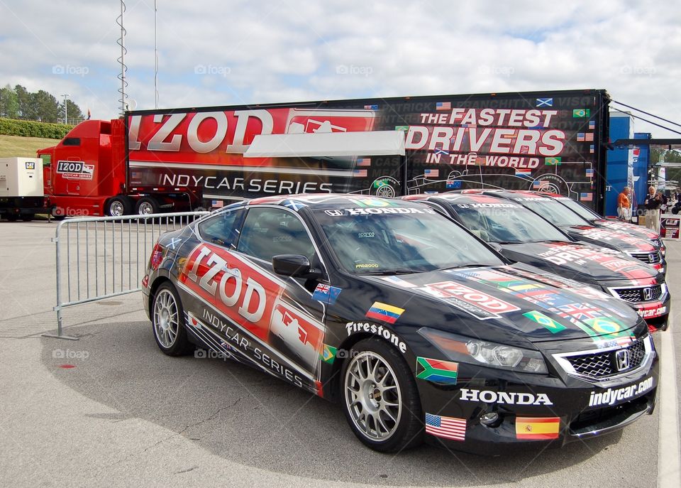 Izod Pace Cars And Trailer