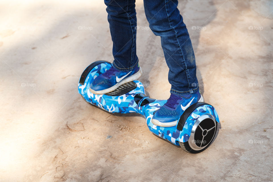 Using hover board 