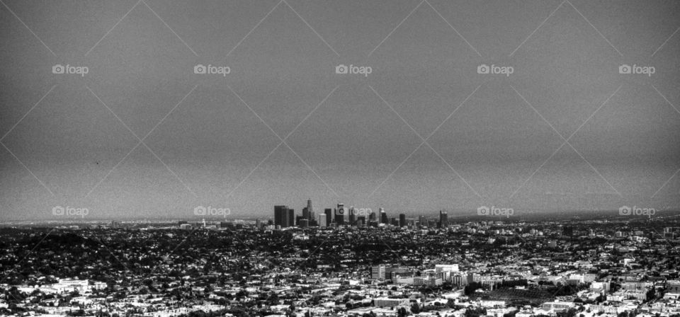 los angeles skyline black and white beautiful landscape nice view griffith observatory hollyood downtown place superstars supercar nature desert plain grainy