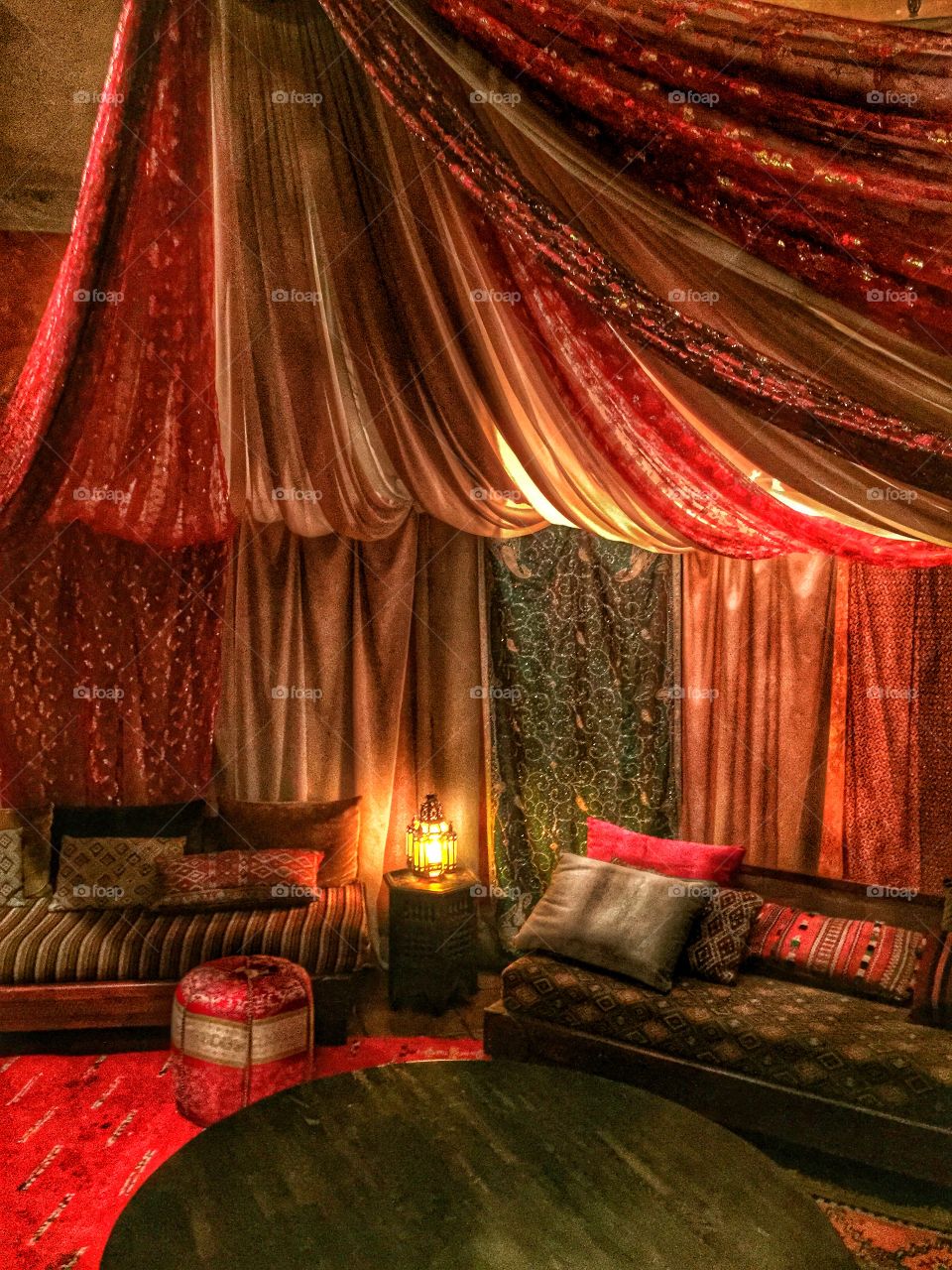 Seraglio. A sumptuous pillowed lounge