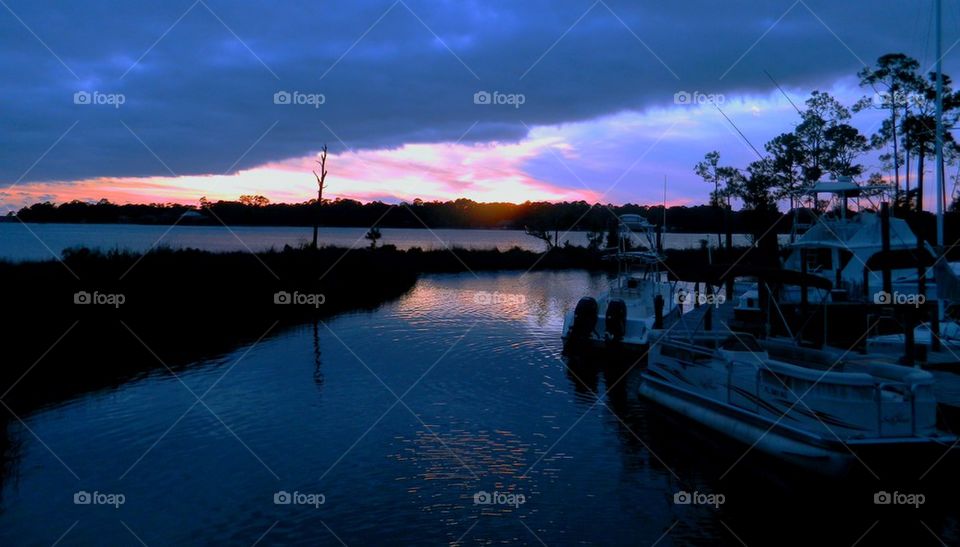 Dramatic sky over the lake