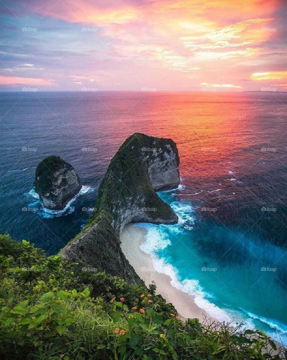 natural sky water mountain view