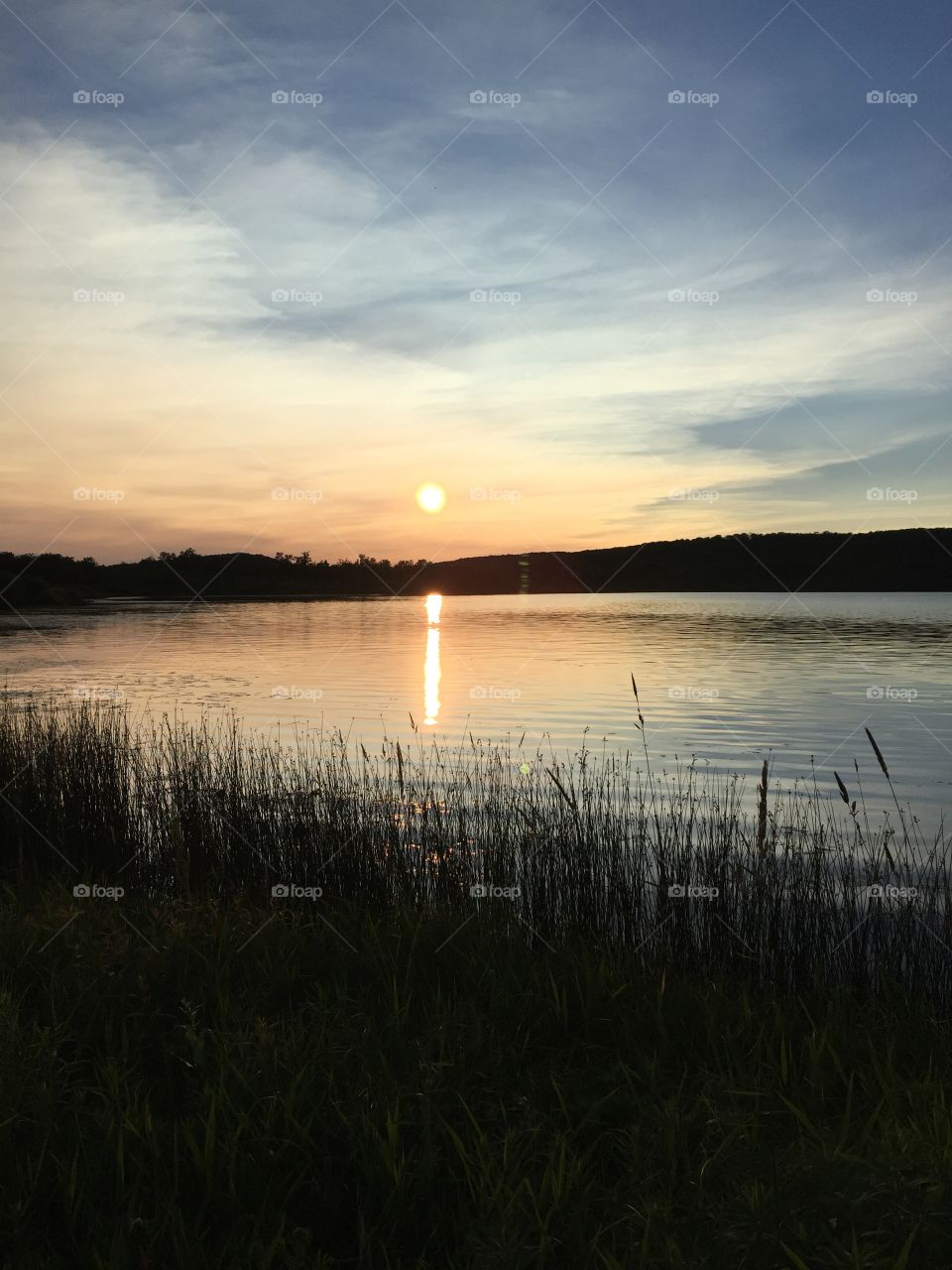 Sunday Lake sunset. Sunday Lake sunset, in the beautiful upper peninsula of Michigan