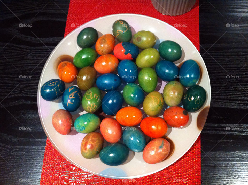 plate easter eggs by splicanka