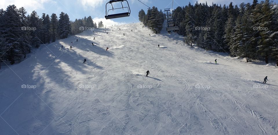 Ski resort with ropeway