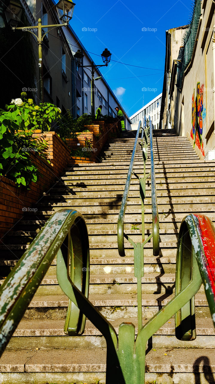 Stairs in Saint Etienne in France