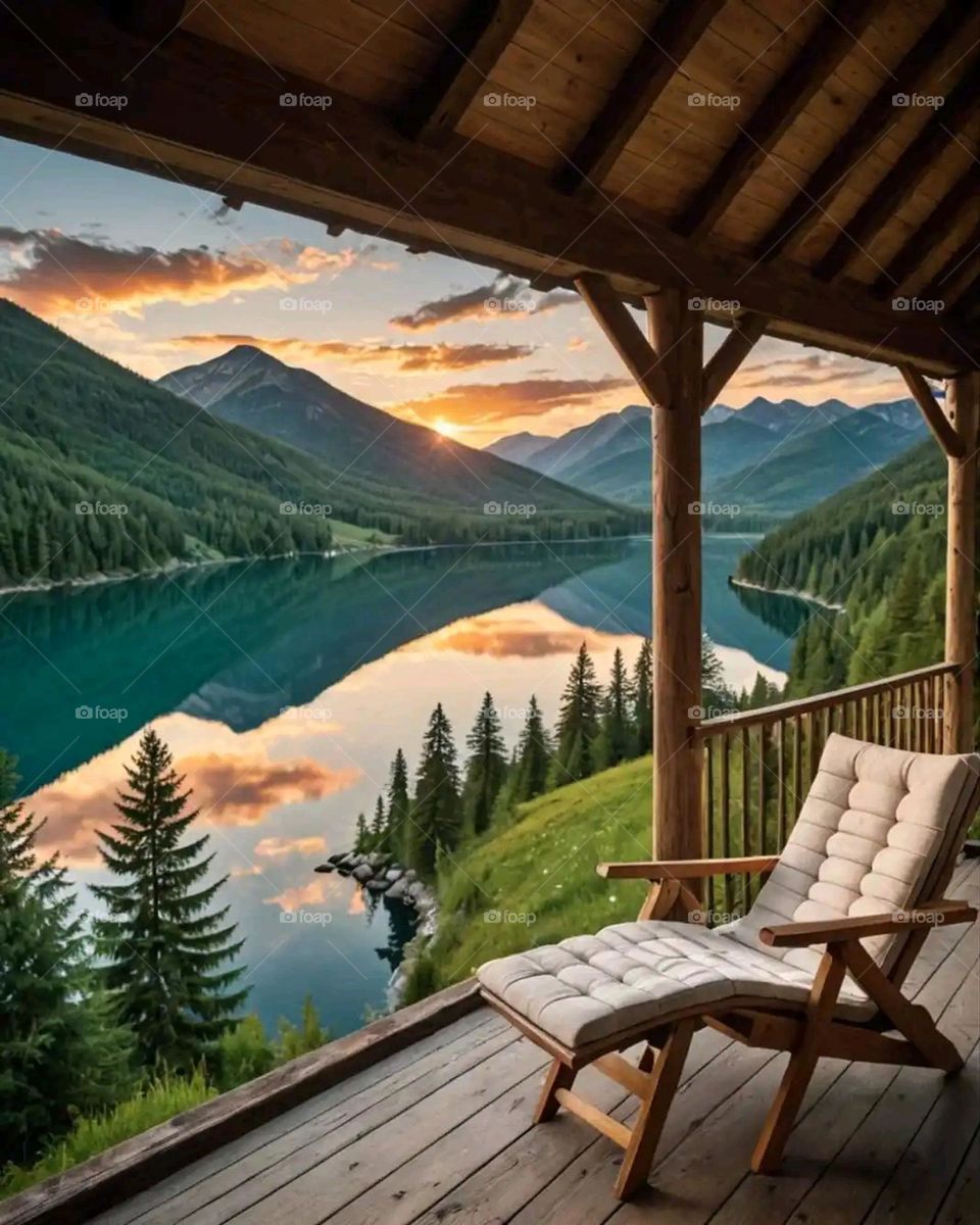 Glory be to God, the magnificent and picturesque view and the natural green trees are a view that is nothing more wonderful than it