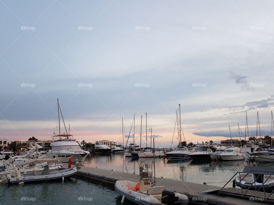 yachts in sani beach resort, greece, europe