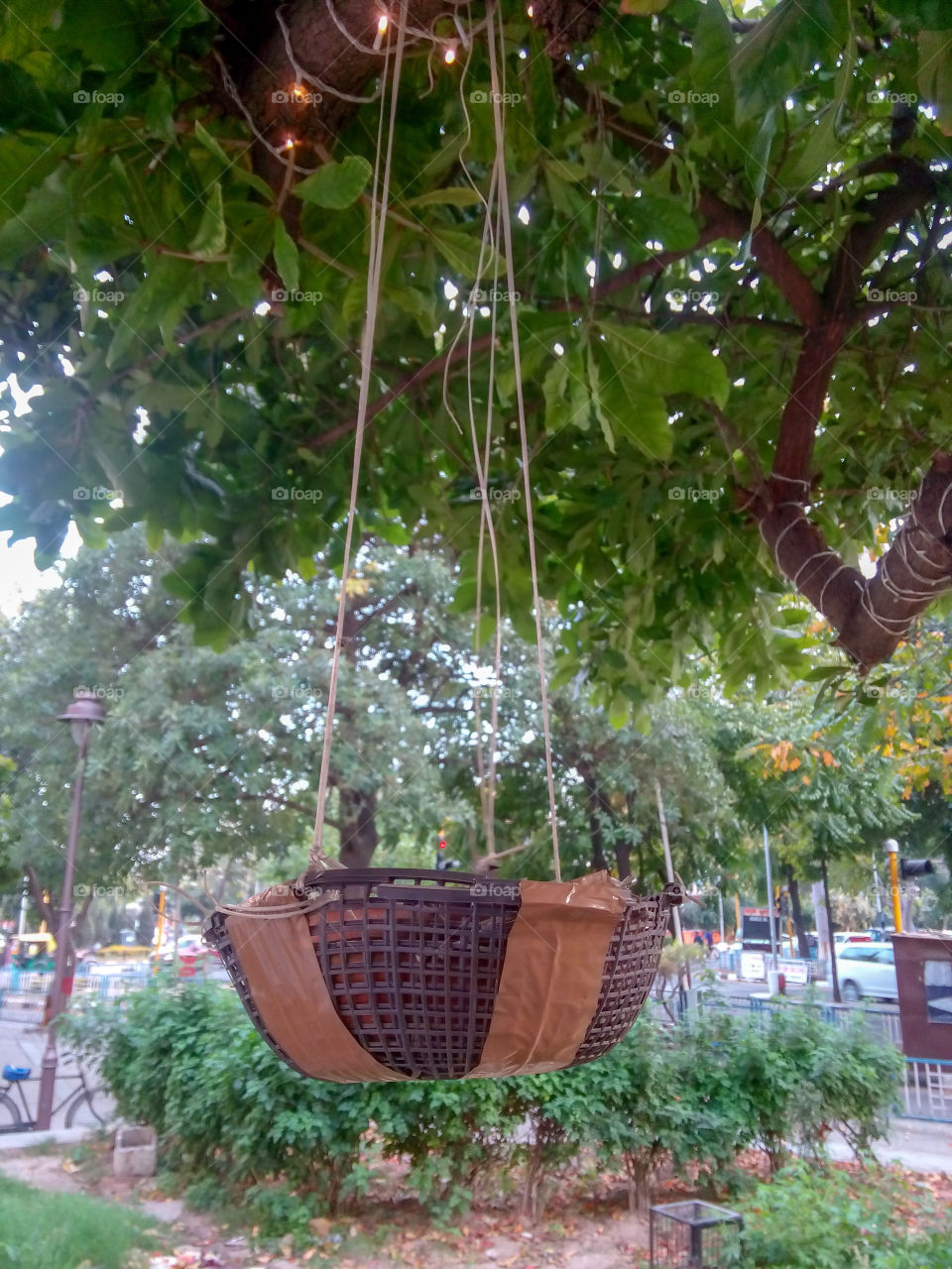 basket hanging outdoor