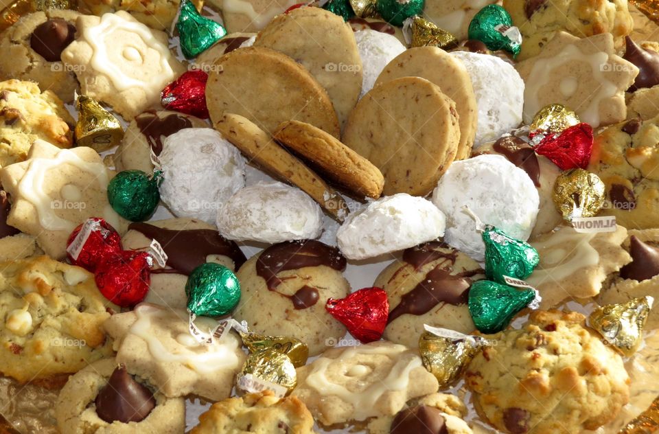 Assorted homemade holiday cookies