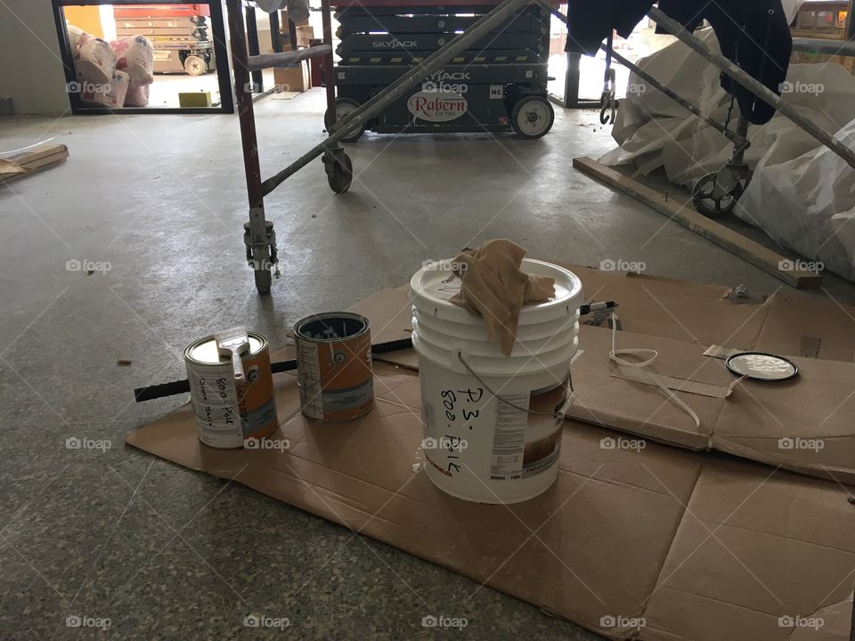 This is a picture of the paint bucket I am using at the job where I am working on a 300000 $ remodel 
