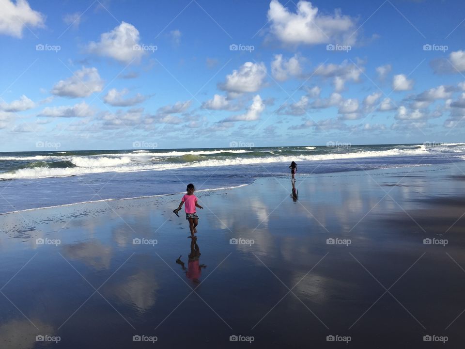 Walking in the mirrored sky