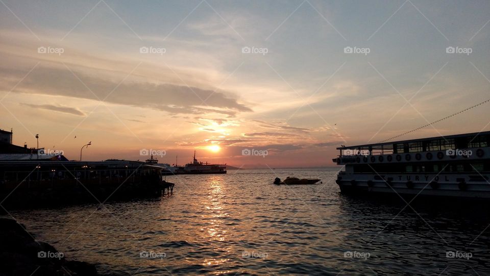 Water, Sunset, Sea, Travel, Watercraft