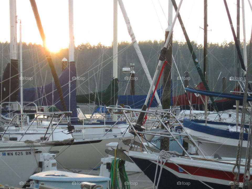 Boats in Port Townsend. a shot of boats in Port Townsend, Washington