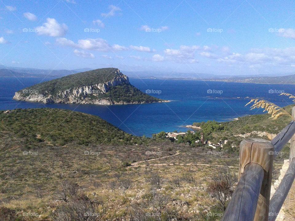 Island in the rocky mountain