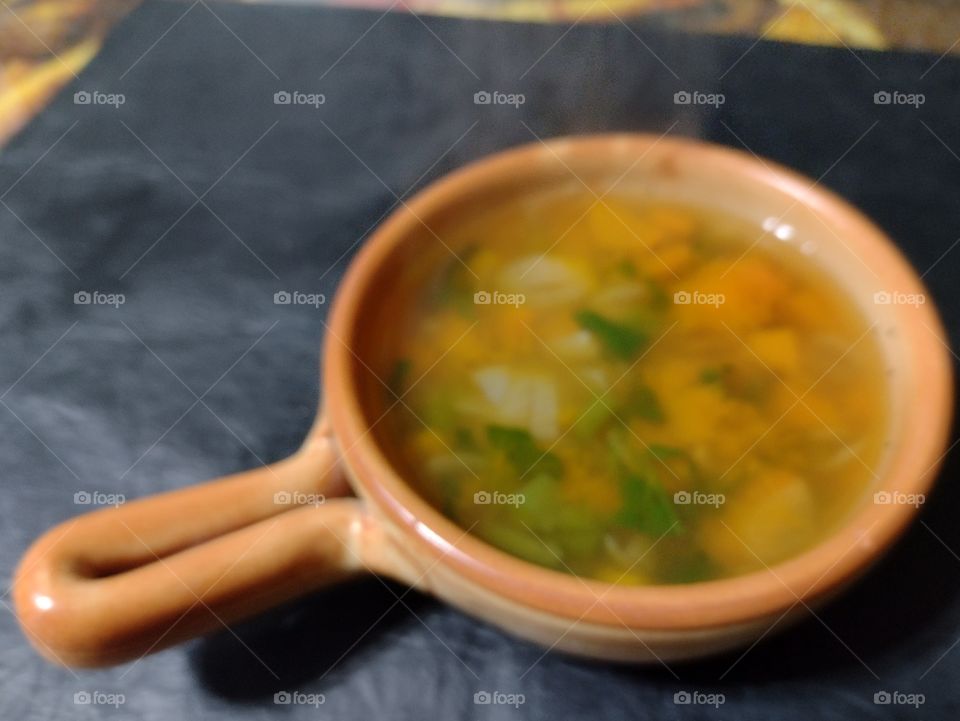 sopa de cilantro
