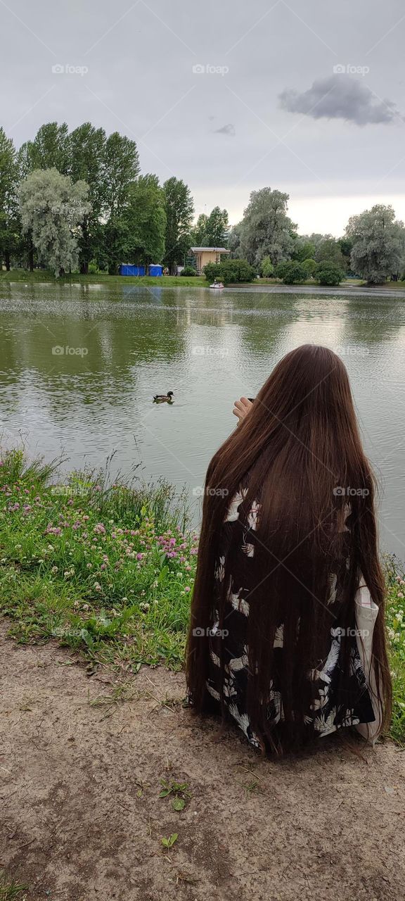 woman with beautiful hair