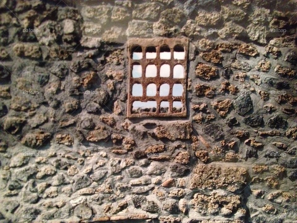 Close-up of old window