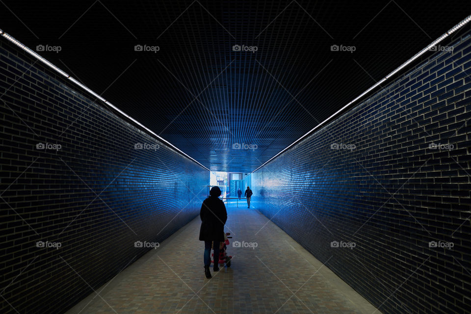 Silhouettes in the tunnel