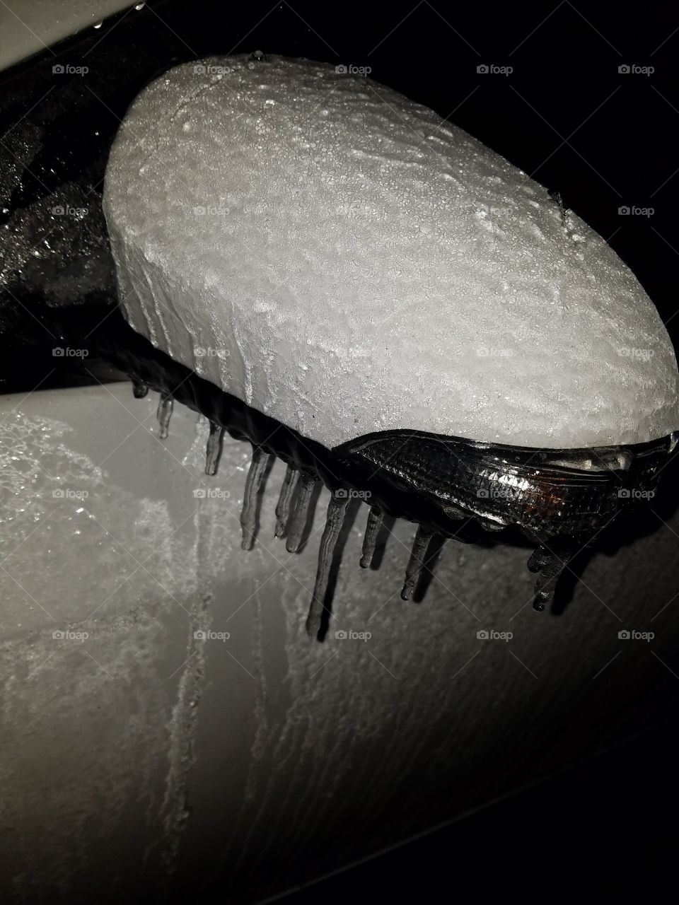 Ice on a car