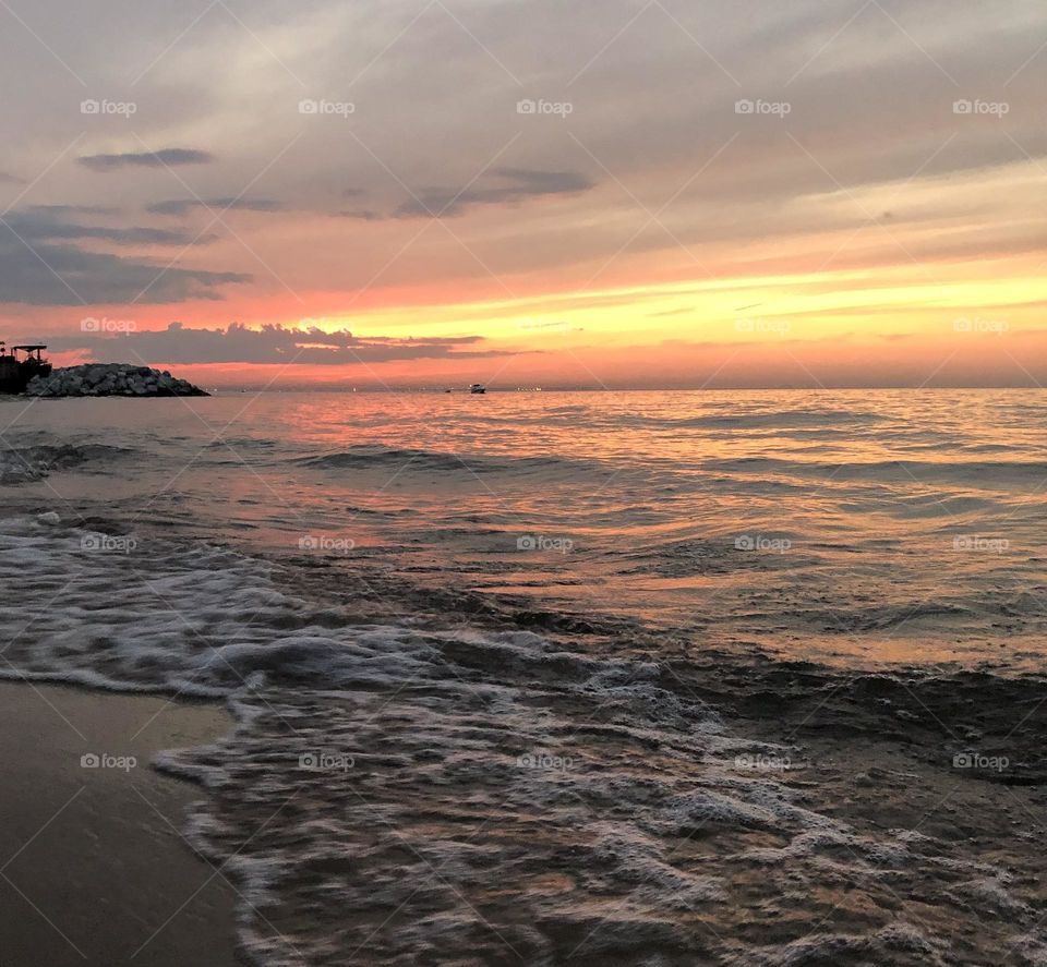 Beautiful sunset on Lake Michigan!  