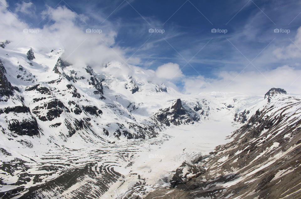 View of snowy mountain