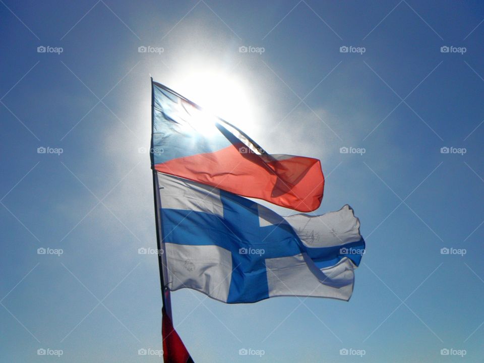 Finland and Czech flag