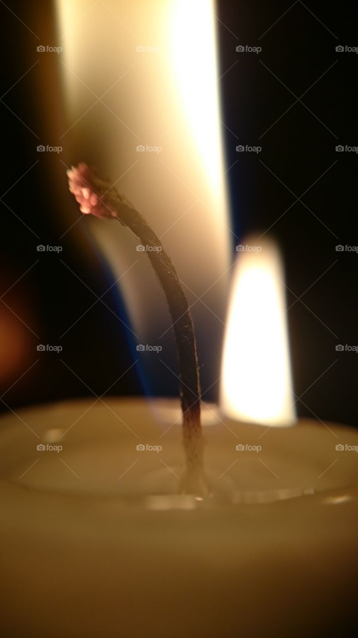 Candle in the winter