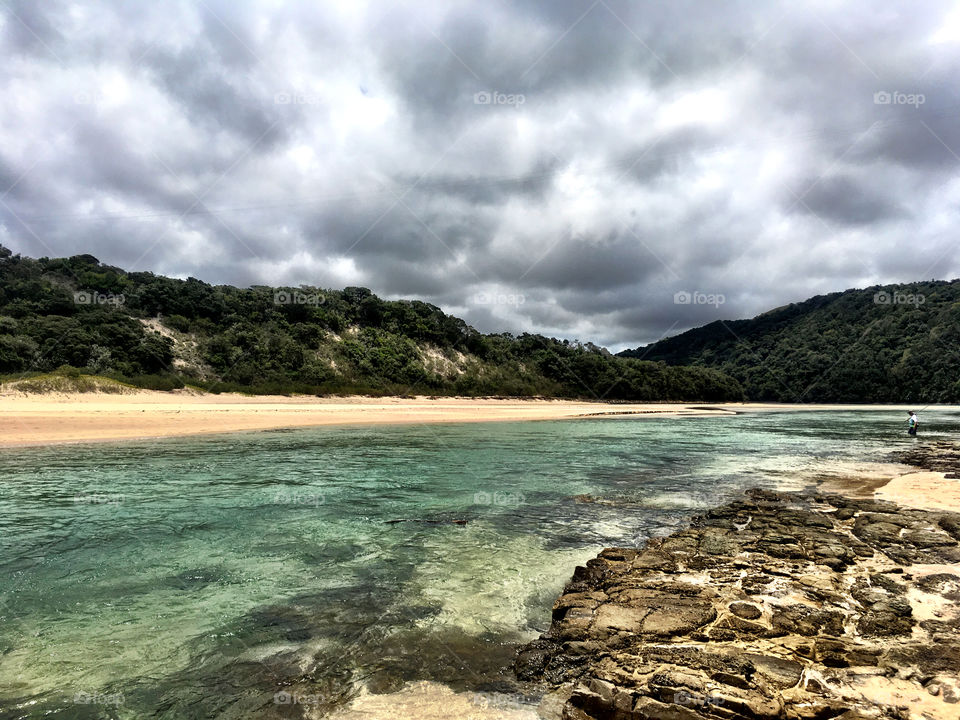 Storm brewing on the shoreline