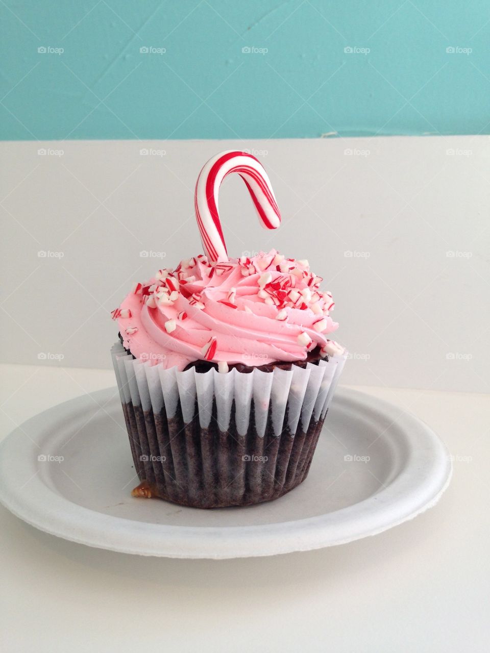 Candy cane cupcake 