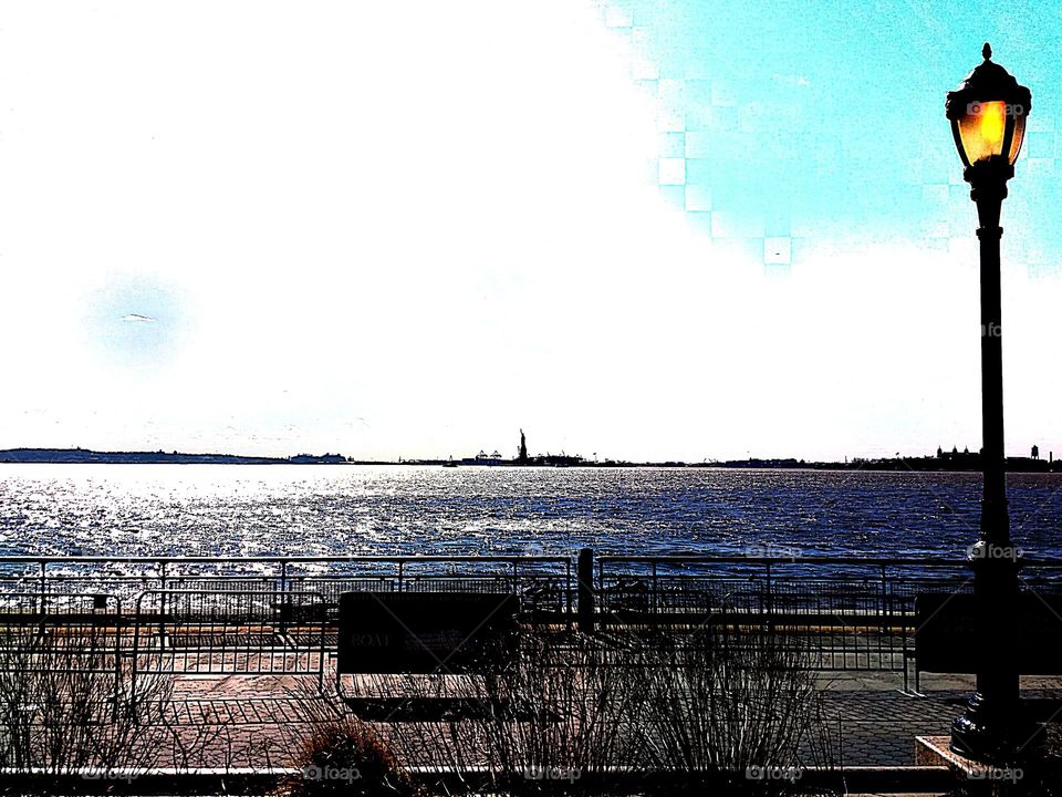 Sunset, Water, Bridge, River, Light