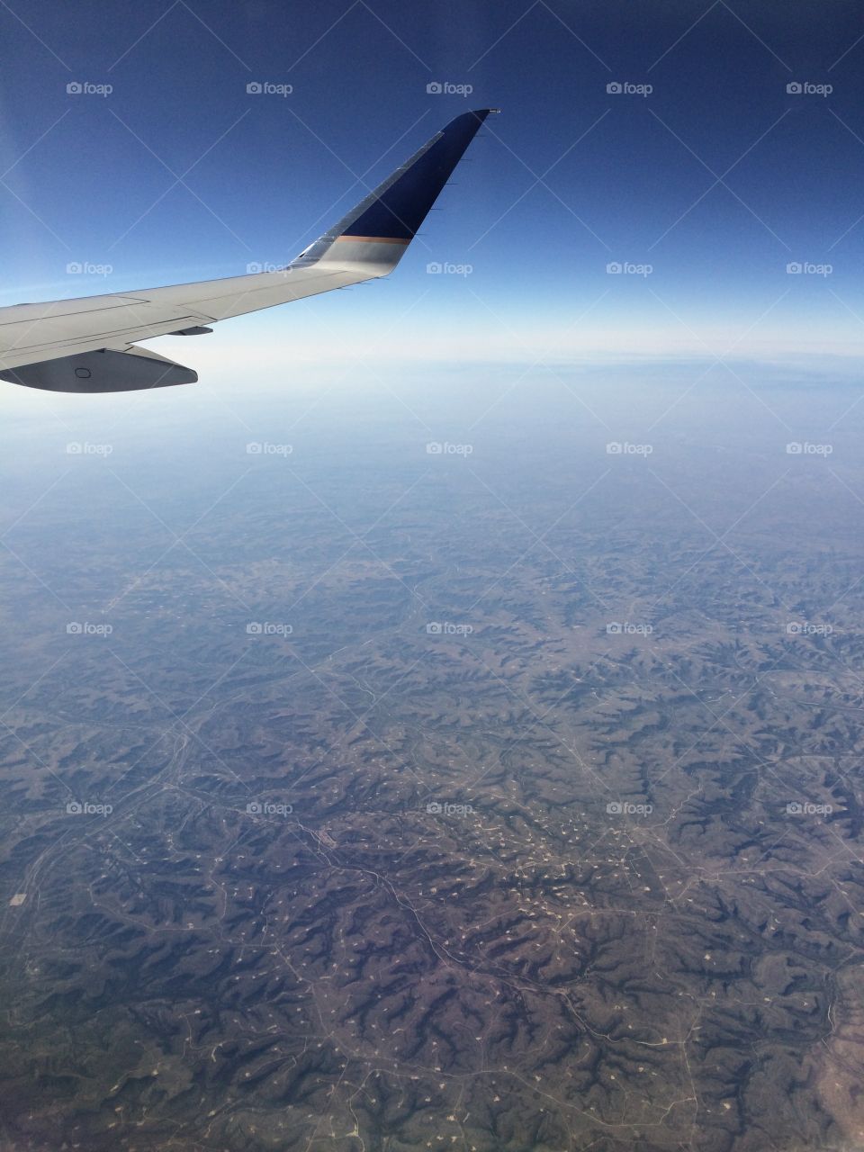 Flying over oil country