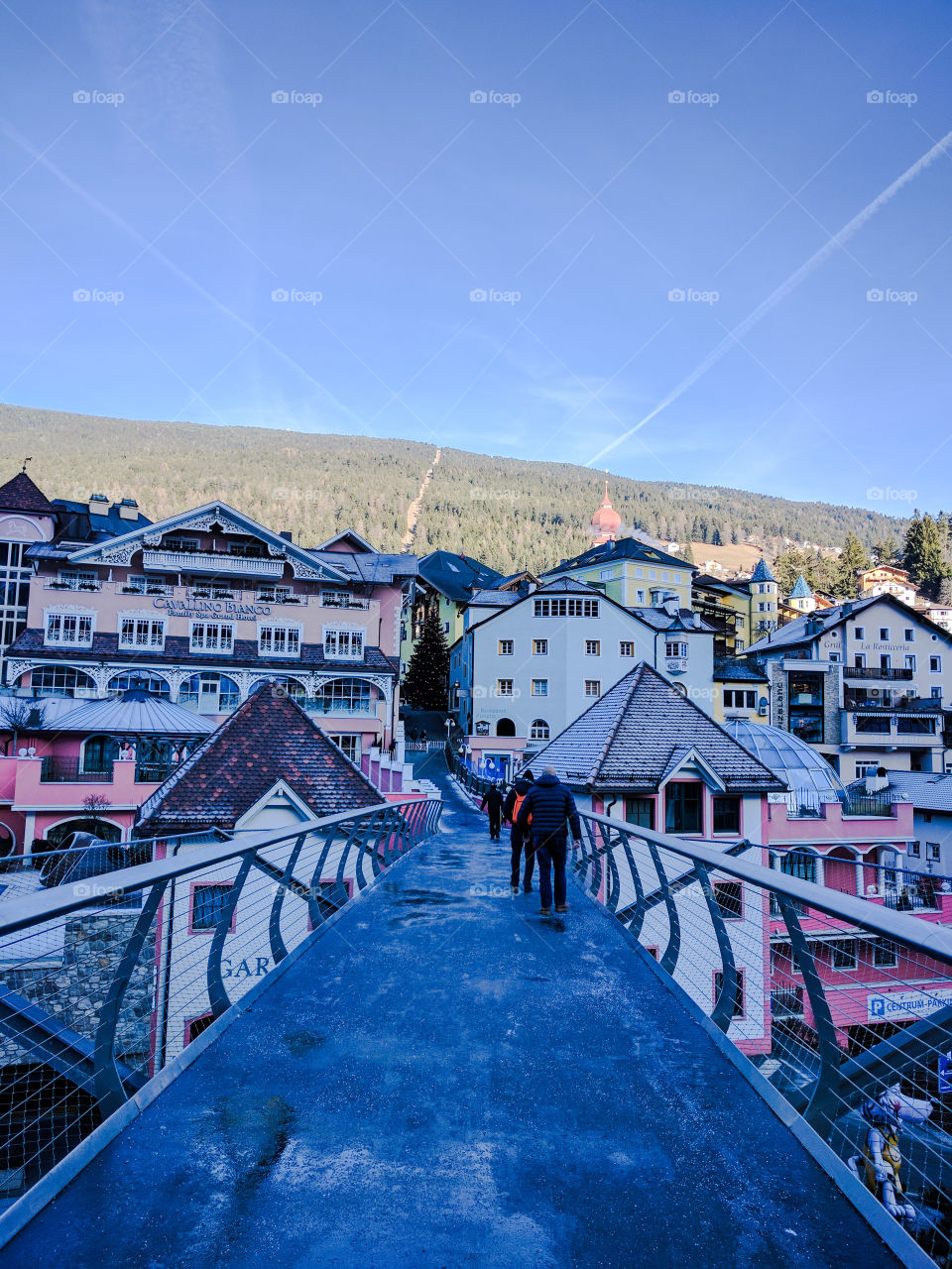 Village of Ortisei in the Christmas month