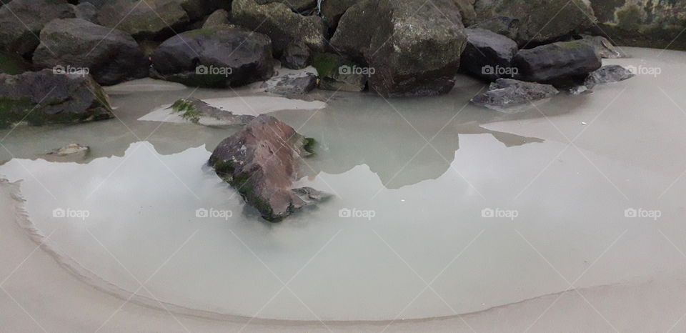 flaque d'eau à wimereux