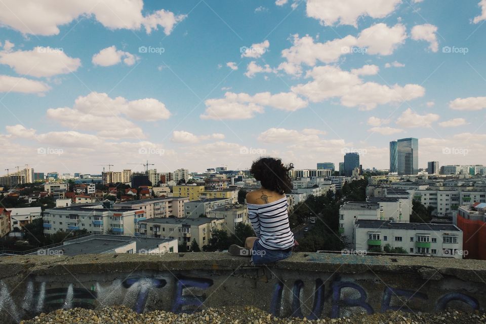 Enjoying the city view