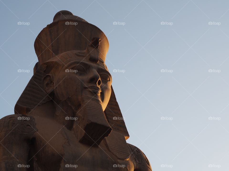 Close-up of statue in temple of luxor