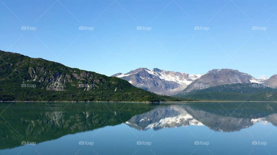 Mountain reflection in lake