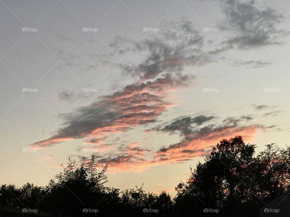 Lovely Sunsetting Lights the Clouds