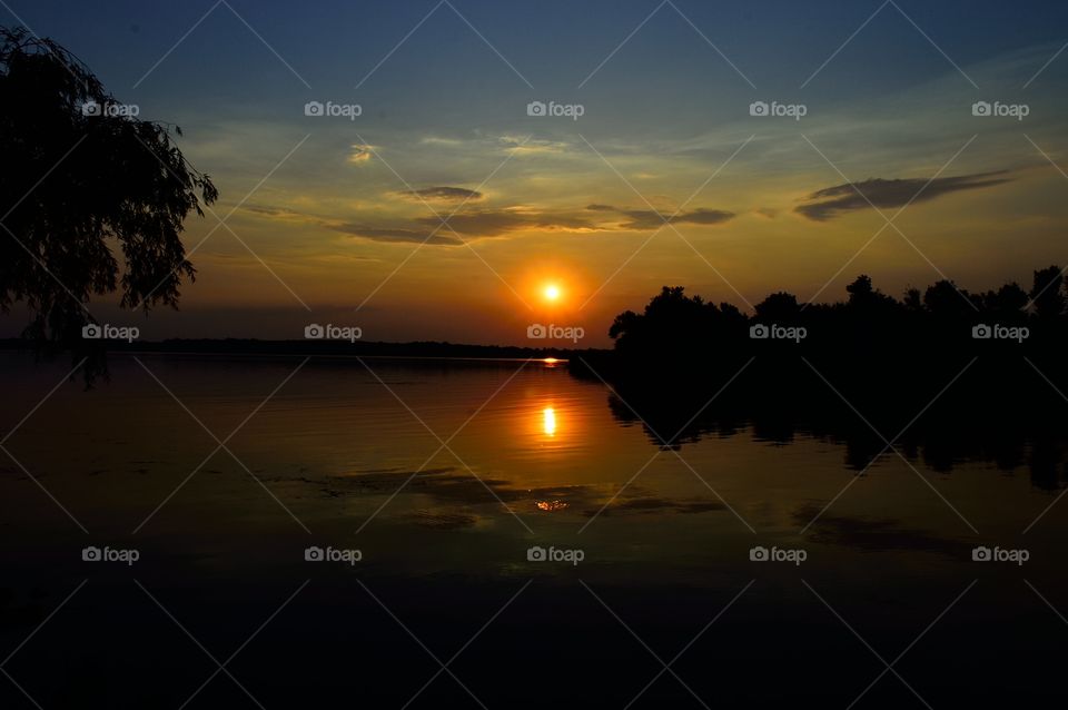 beautiful spring sunset