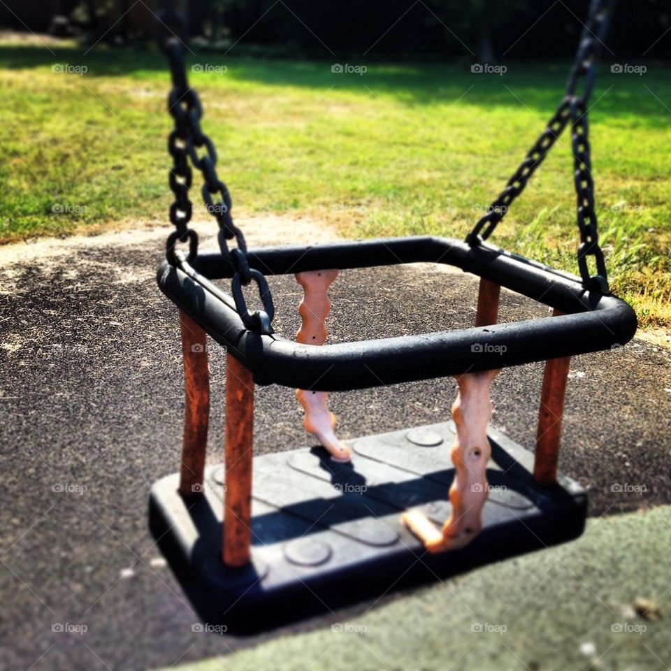 grass summer park swing by hannahdagogo