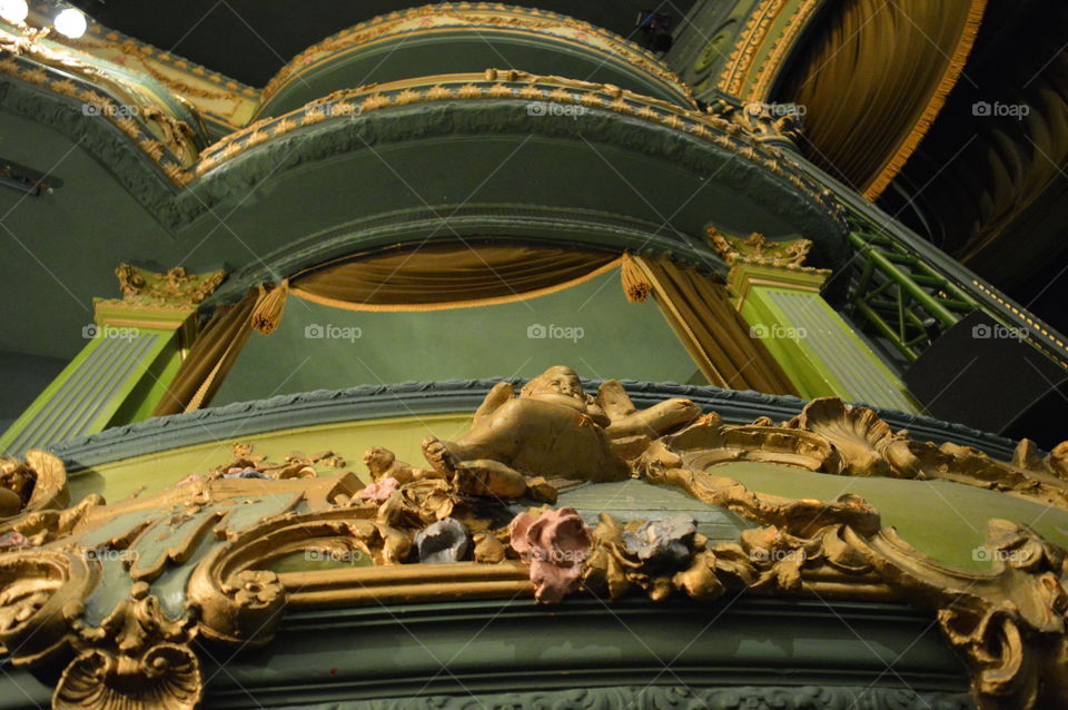 looking up. interior the historic English Theatre Royal in  Nottingham