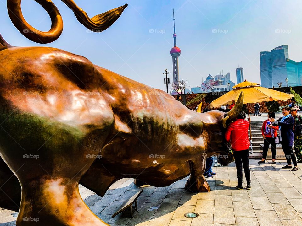 Wall Street Bull in Shanghai 