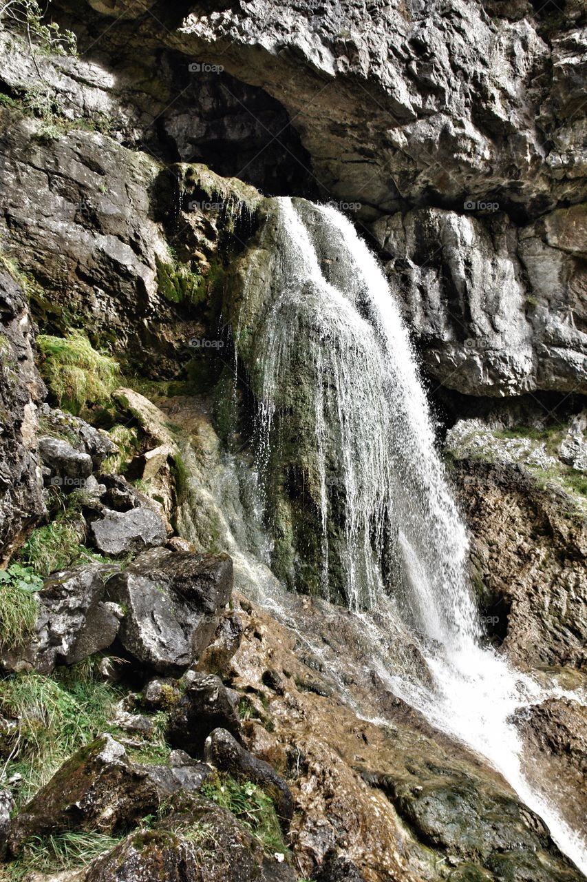 Waterfall Gordale Scar . Waterfall Gordale Scar 