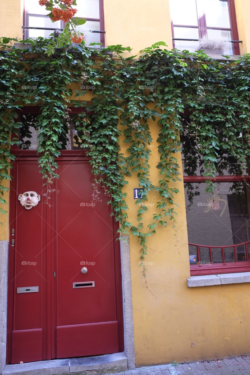 Colorfull facade in Antwerp