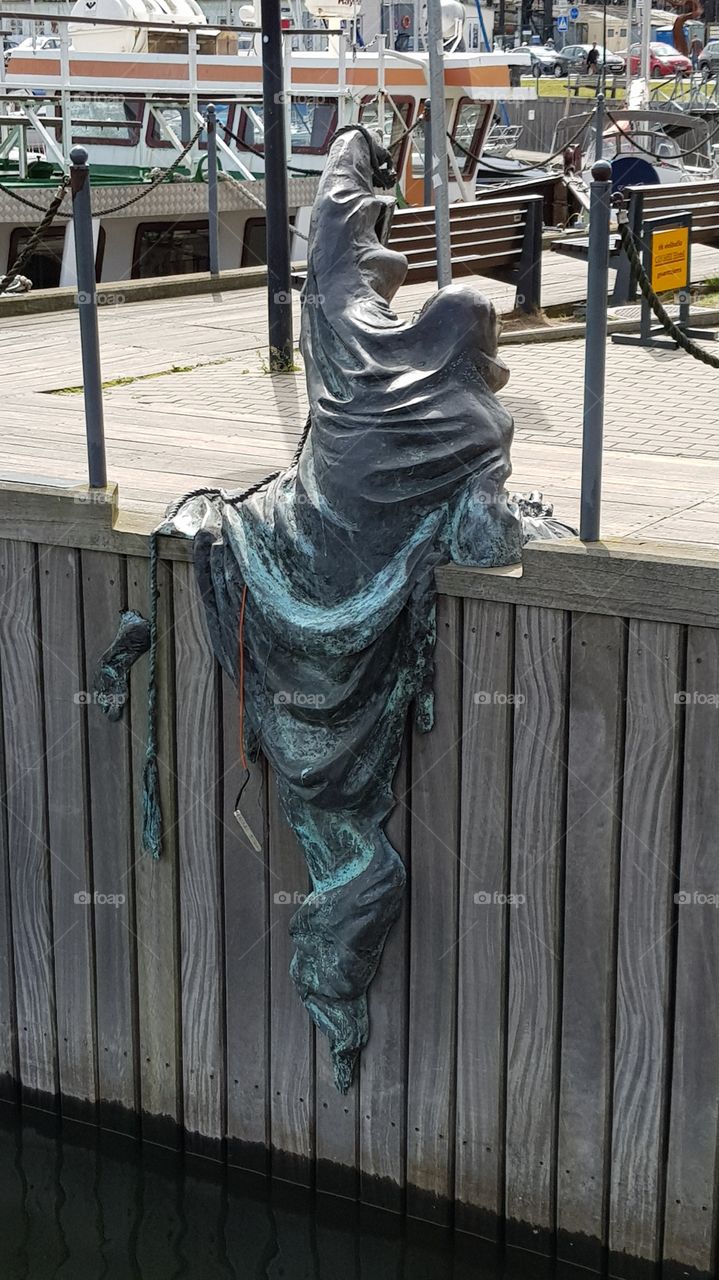 Sculpture at Klaipėda Harbour, Klaipėda, Lithuania