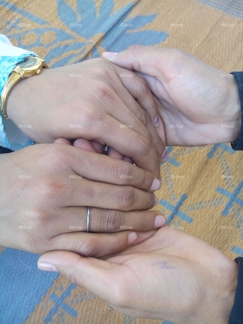 Close-up of holding hands
