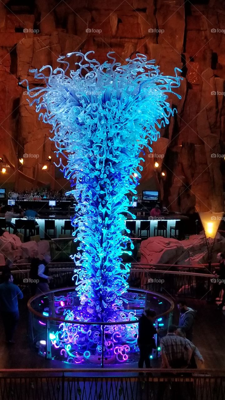 Chihuly glass sculpture in Mohegan Sun in Connecticut