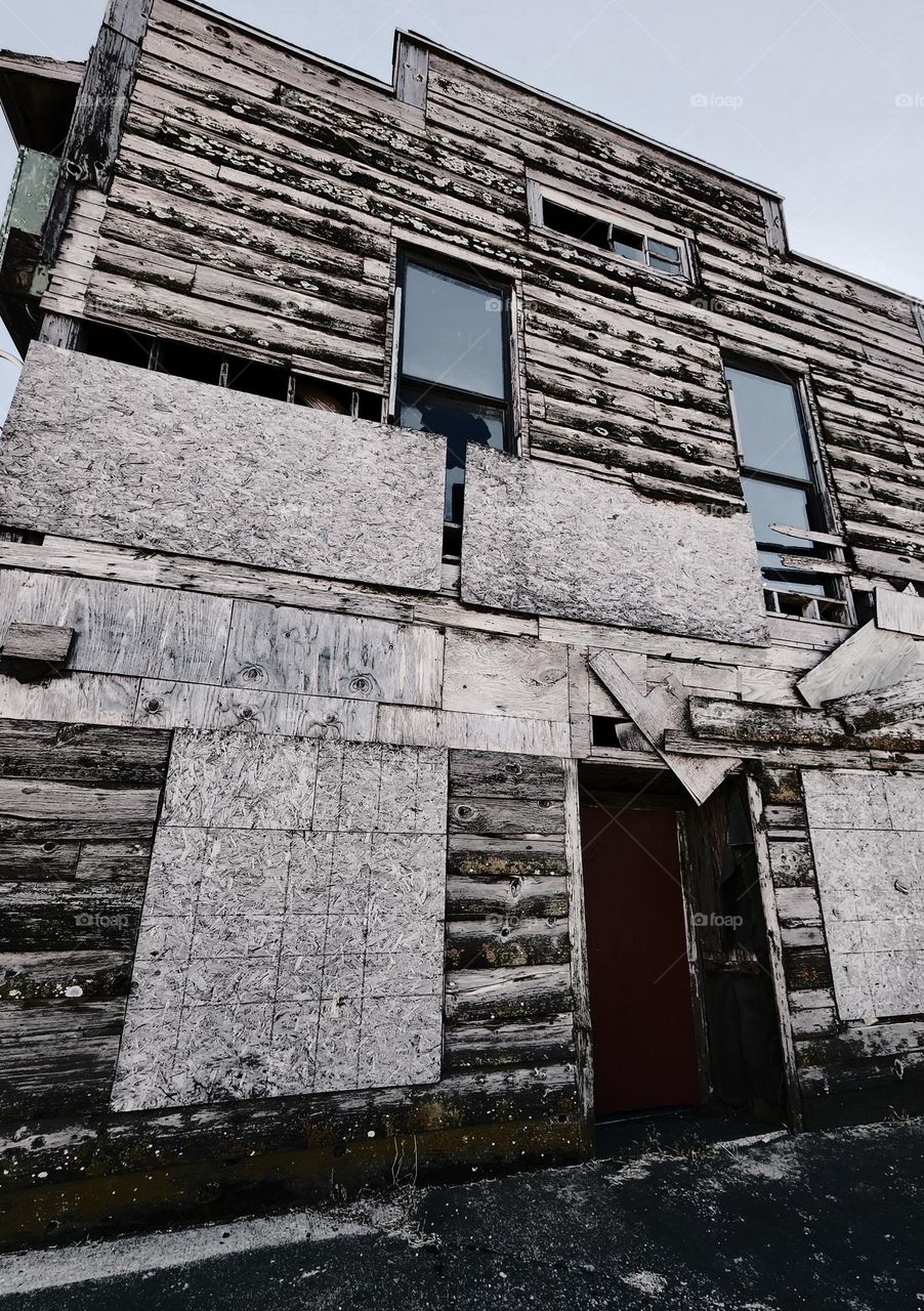 Time and a changing neighborhood have taken this building from a once thriving business to an abandoned shell