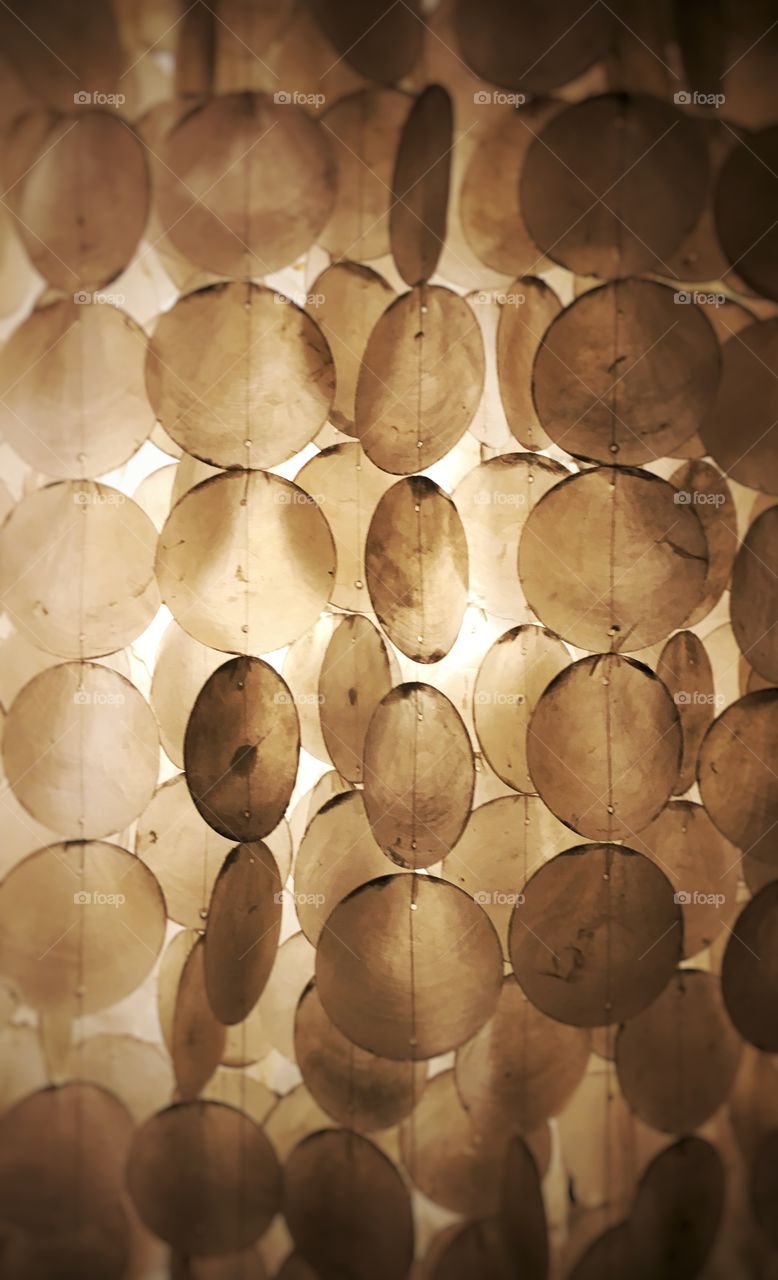 Capiz shell wind chimes silhouet