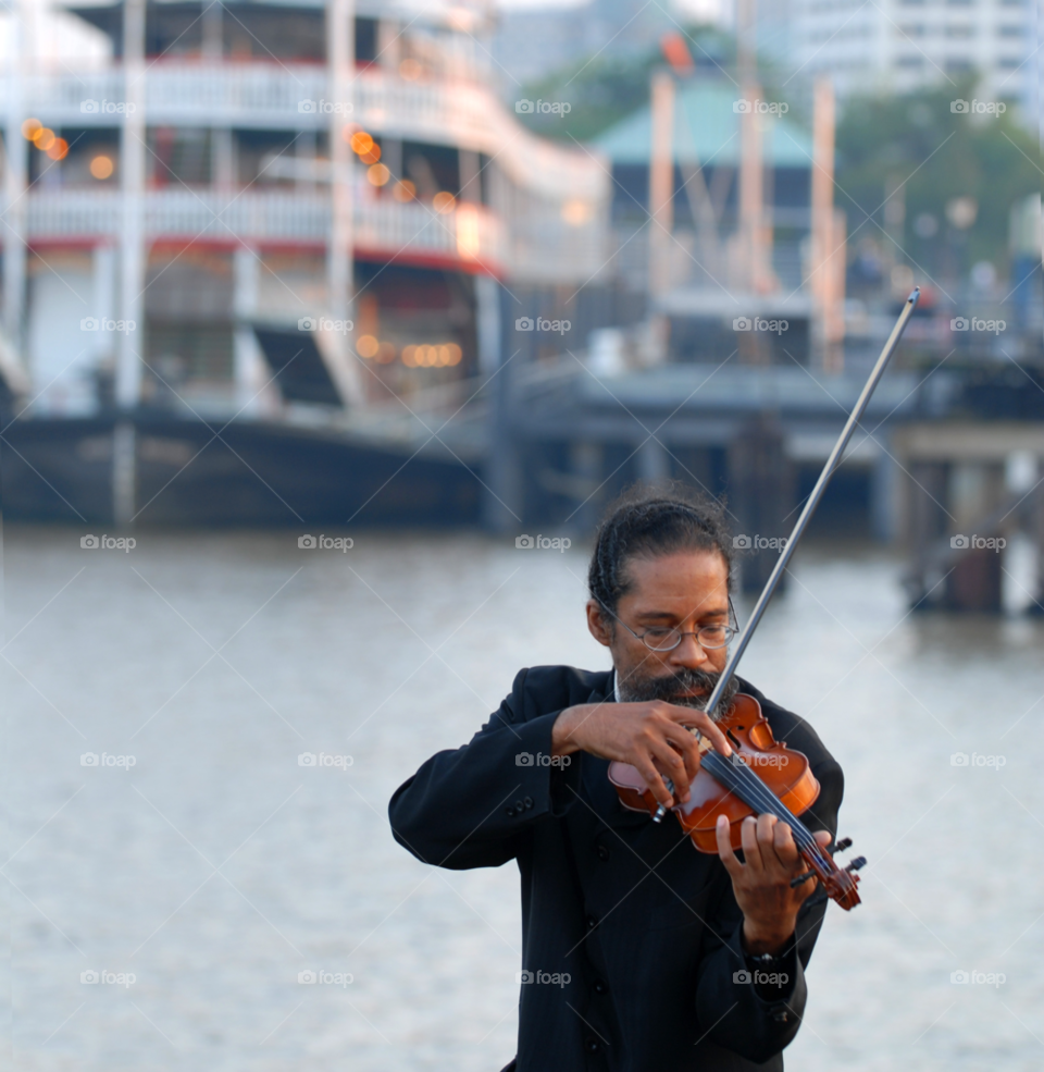 new orleans river music violin by lightanddrawing